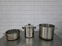 Rvs kookpan (3x) - afbeelding 1 van  3