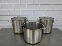 Rvs kookpan (3x) - afbeelding 1 van  3