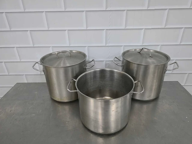 Rvs kookpan (3x) - afbeelding 2 van  3