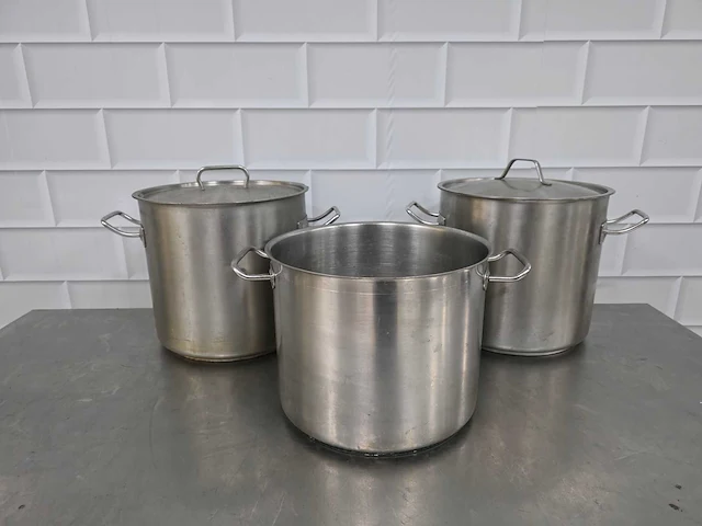 Rvs kookpan (3x) - afbeelding 3 van  3