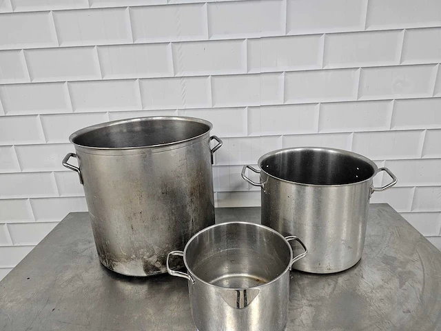 Rvs kookpan (3x) - afbeelding 3 van  3