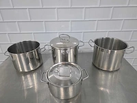 Rvs kookpan (4x) - afbeelding 2 van  3