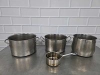 Rvs kookpan (4x) - afbeelding 1 van  3