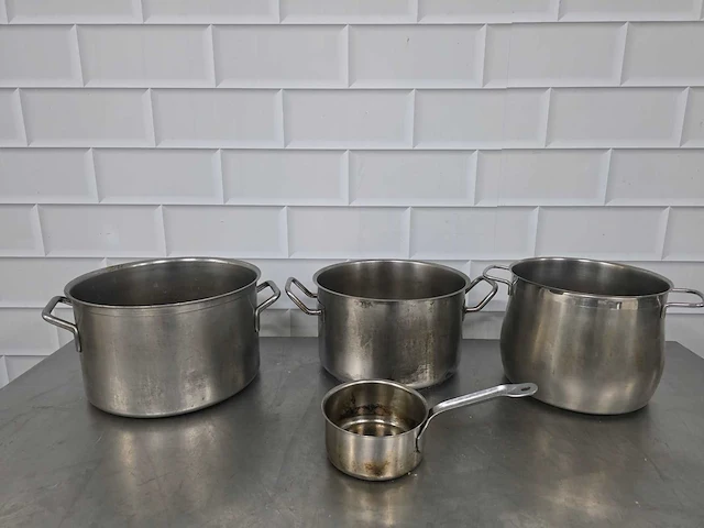 Rvs kookpan (4x) - afbeelding 2 van  3