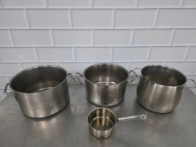 Rvs kookpan (4x) - afbeelding 3 van  3
