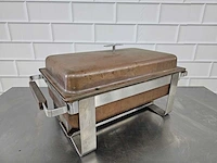 Rvs / koperen chaving dish - afbeelding 1 van  3