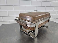 Rvs / koperen chaving dish - afbeelding 2 van  3