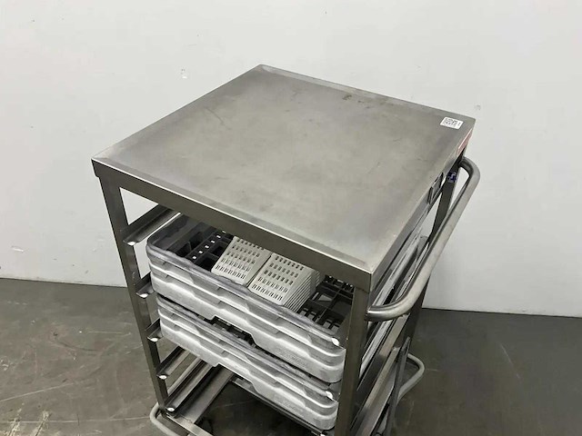 Rvs korven transportwagen - afbeelding 2 van  6