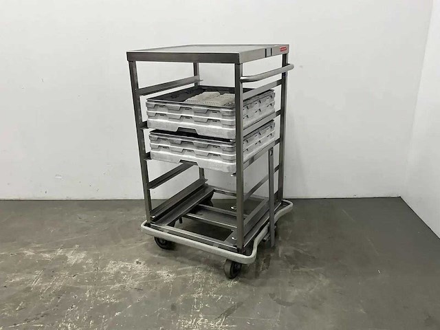 Rvs korven transportwagen - afbeelding 3 van  6