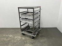 Rvs korven transportwagen - afbeelding 3 van  6