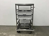 Rvs korven transportwagen - afbeelding 5 van  6