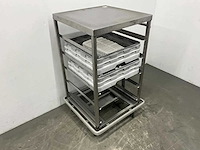 Rvs korven transportwagen - afbeelding 6 van  6