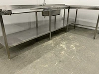 Rvs korvenaanvoer spoeltafel - afbeelding 5 van  6