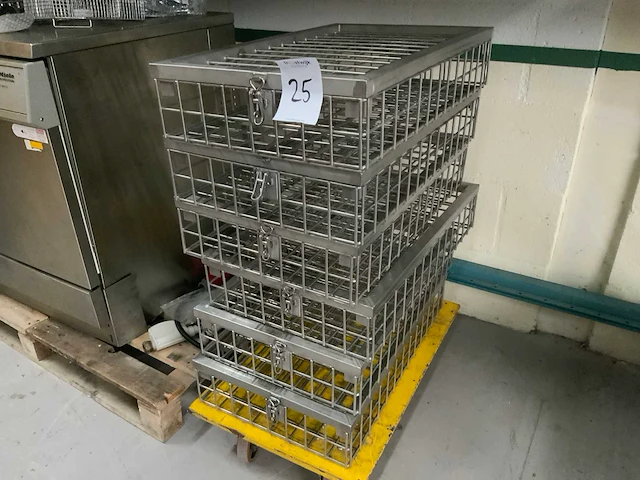 Rvs metalen mand (6x) - afbeelding 1 van  2