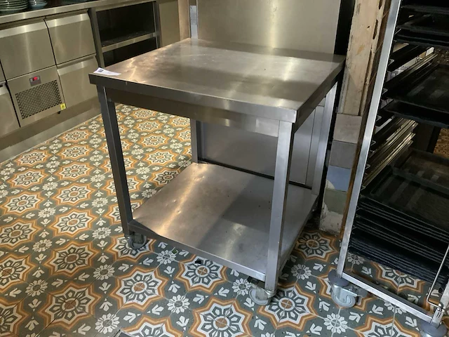 Rvs mobiele werktafel - afbeelding 2 van  2