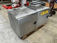 Rvs opbergkist (2x) - afbeelding 2 van  6
