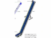 Rvs opvoer transportband 7m ongebruikt - afbeelding 1 van  4
