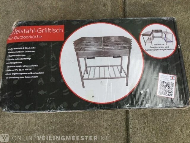 Rvs outdoor tafelgrill westerhold, 2304-02, zilver - afbeelding 4 van  4