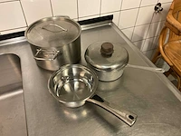 Rvs pan/steelpannen (3x) - afbeelding 1 van  6