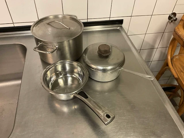 Rvs pan/steelpannen (3x) - afbeelding 2 van  6
