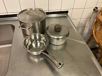 Rvs pan/steelpannen (3x) - afbeelding 2 van  6