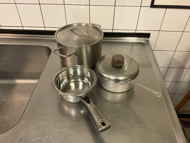 Rvs pan/steelpannen (3x) - afbeelding 4 van  6
