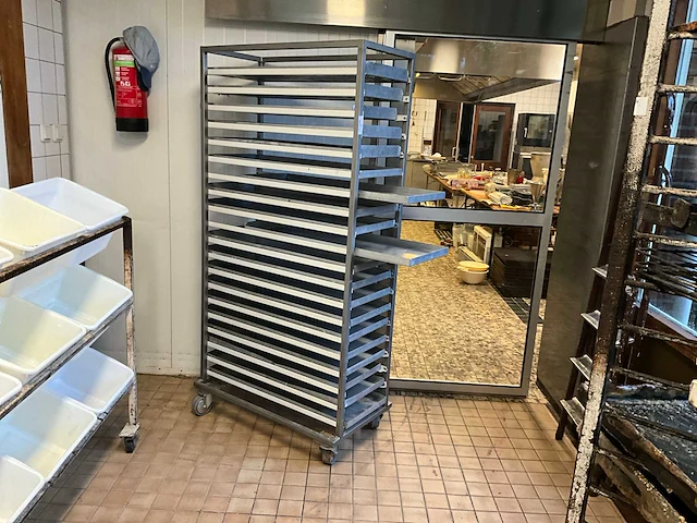 Rvs platenwagen met aluminium diepvriesplaten - afbeelding 1 van  5