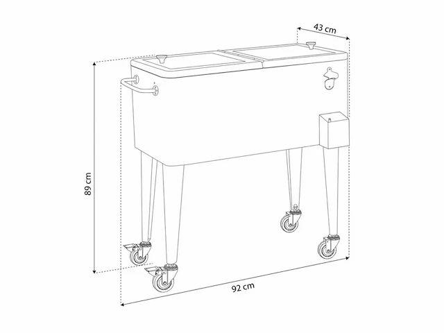Rvs retro cooler - afbeelding 3 van  5