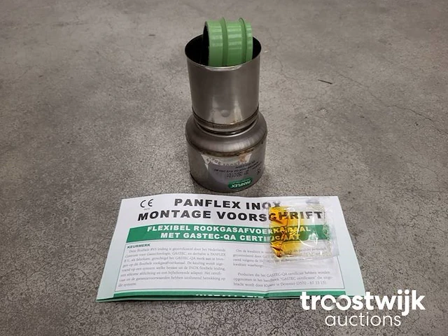 Rvs rookgas afvoerkanaal adapter - afbeelding 1 van  1