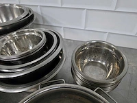 Rvs schalen en rvs vergiet (40x) - afbeelding 3 van  5