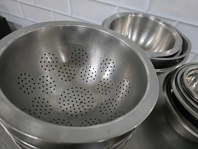 Rvs schalen en rvs vergiet (40x) - afbeelding 5 van  5
