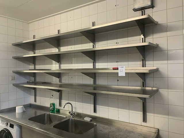 Rvs schappen - afbeelding 1 van  4