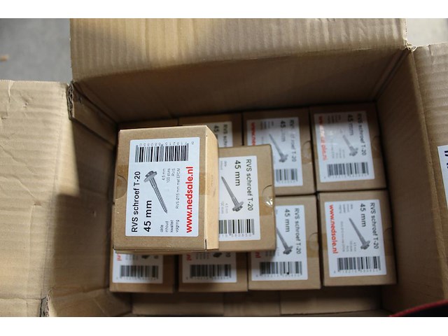 Rvs schroeven t-20 met epdm ring, dikte 4,5mm en lengte 45mm, 7000 stuks. - afbeelding 2 van  2