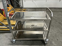 Rvs serveerwagen - afbeelding 1 van  1