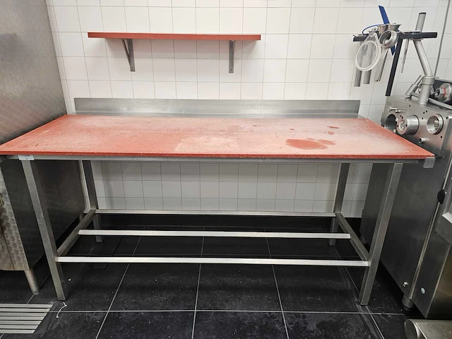 Rvs slager snij-werktafel - afbeelding 4 van  4