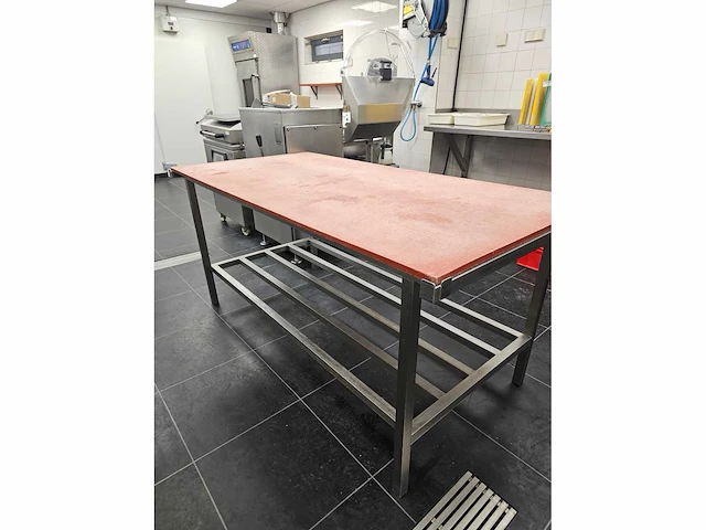 Rvs slager snij-werktafel - afbeelding 2 van  4