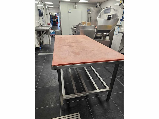 Rvs slager snij-werktafel - afbeelding 3 van  4