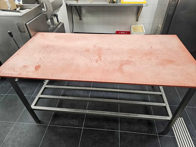 Rvs slager snij-werktafel - afbeelding 4 van  4