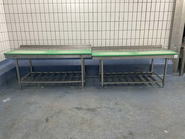 Rvs snijtafel (2x) - afbeelding 2 van  4