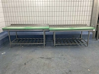 Rvs snijtafel (2x) - afbeelding 2 van  4