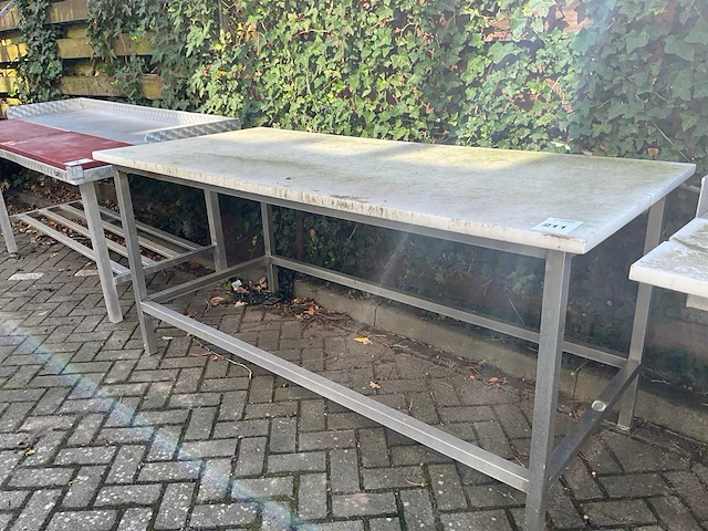 Rvs-snijtafel - afbeelding 1 van  4