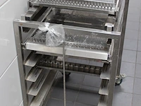 Rvs snijwagen dedy met 4 snijrasters. afmeting wagen ca. 80 x 50 x 93 cm. - afbeelding 3 van  3