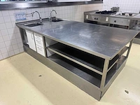Rvs spoel- en werktafel eiland - afbeelding 6 van  8