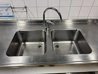 Rvs spoel- en werktafel - afbeelding 3 van  5