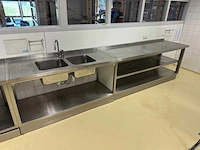 Rvs spoel- en werktafel - afbeelding 1 van  6