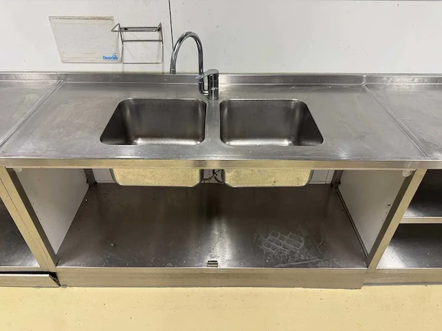 Rvs spoel- en werktafel - afbeelding 2 van  6