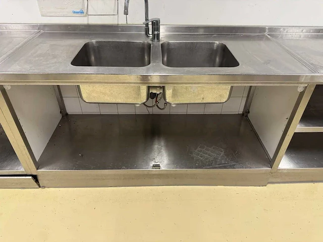 Rvs spoel- en werktafel - afbeelding 3 van  6