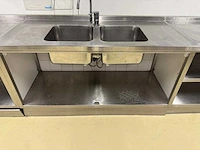 Rvs spoel- en werktafel - afbeelding 3 van  6