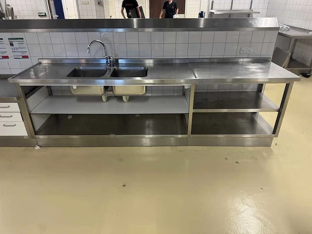 Rvs spoel- en werktafel - afbeelding 2 van  5