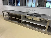 Rvs spoel- en werktafel - afbeelding 1 van  5